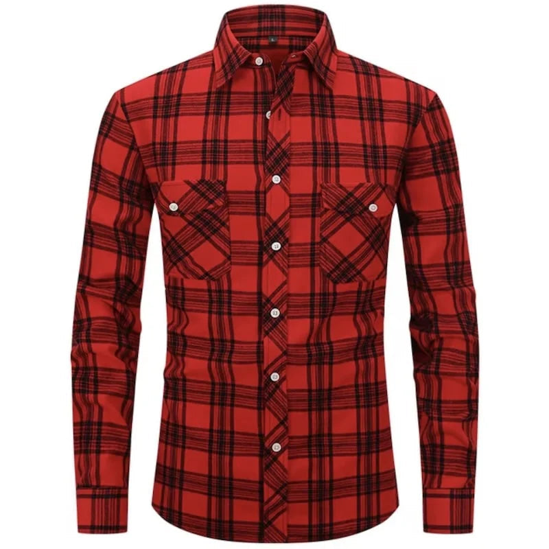 Men's Red Western Shirt
