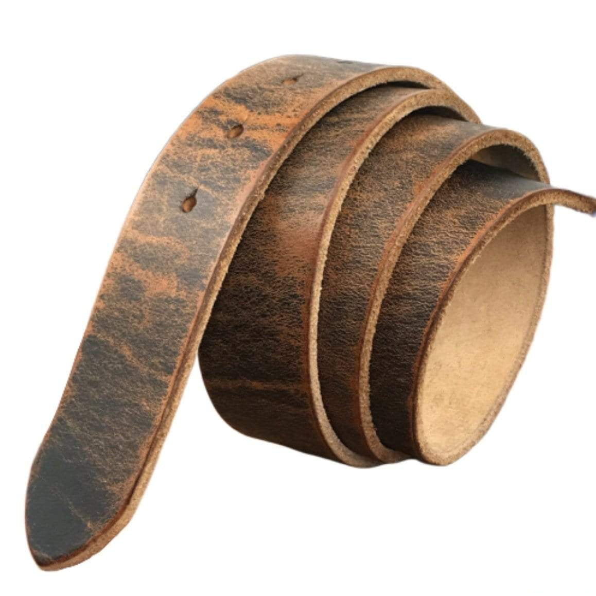 Rolled up brown leather belt.