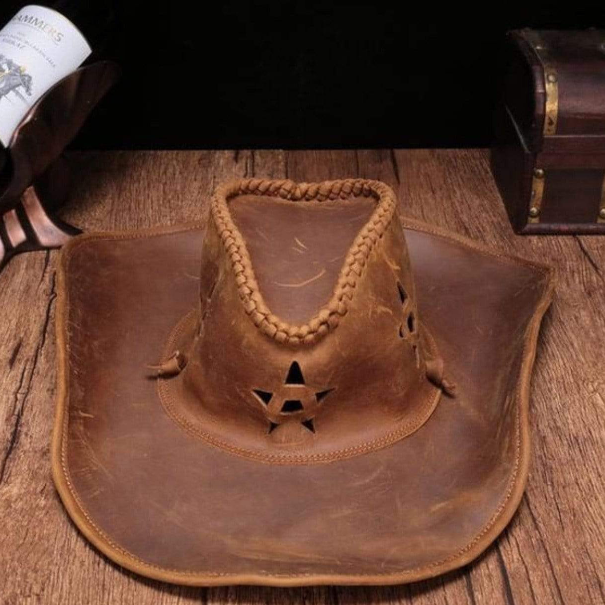 Leather Cowboy Hat