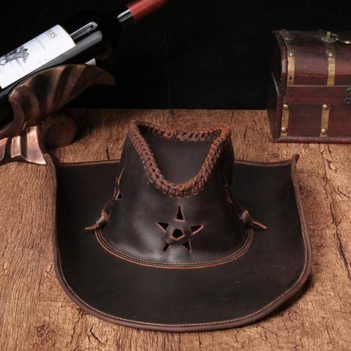 Leather Cowboy Hat