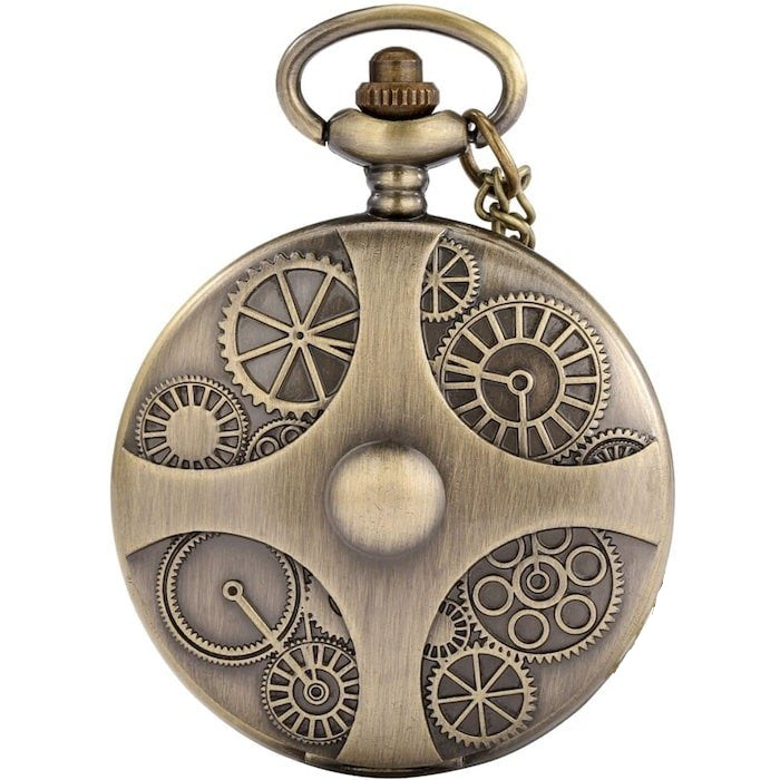 Bronze steampunk pocket watch.
